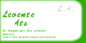 levente ats business card